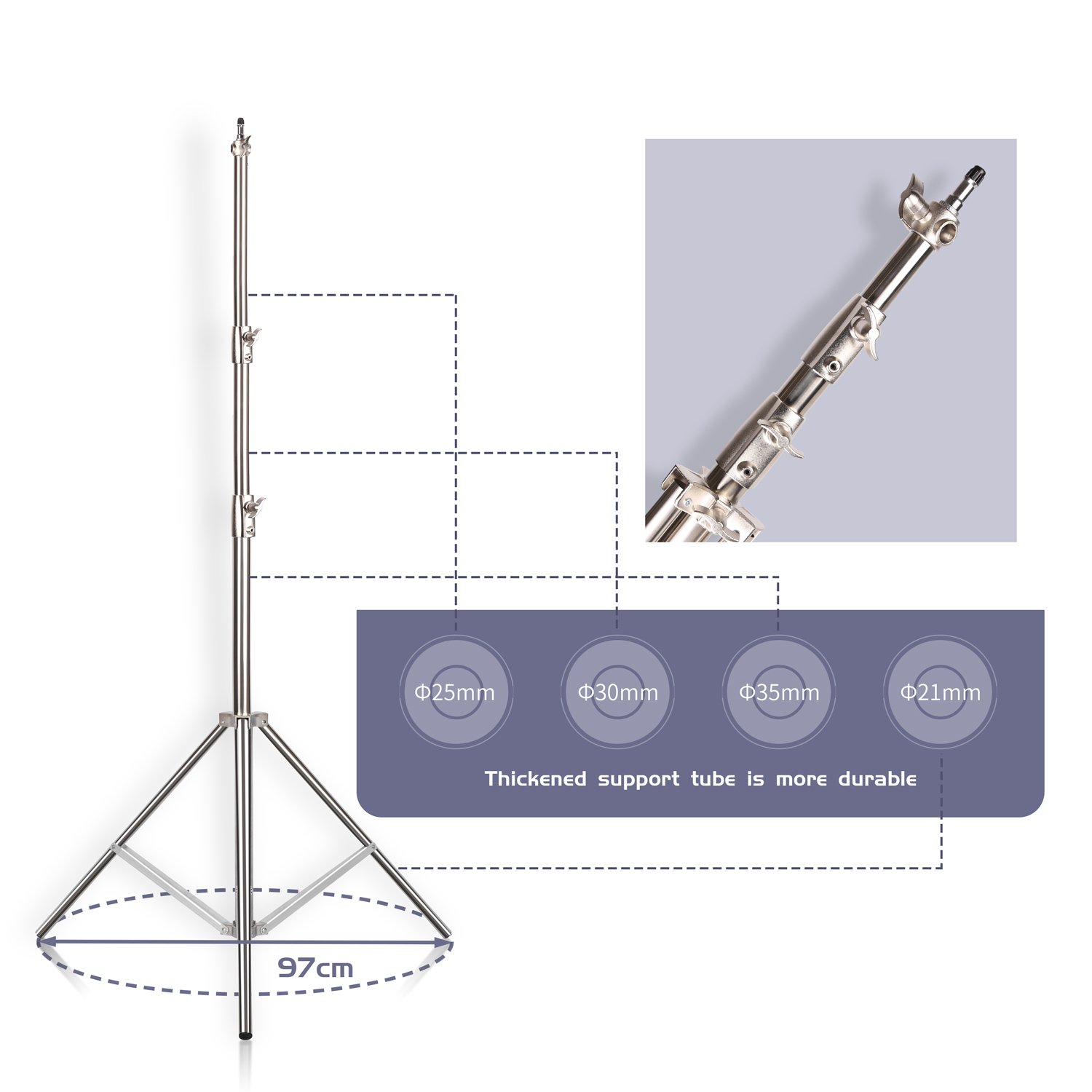 Sh 2.8m suporte de luz de aço  - Photography Lighting Softbox avaliação e preço