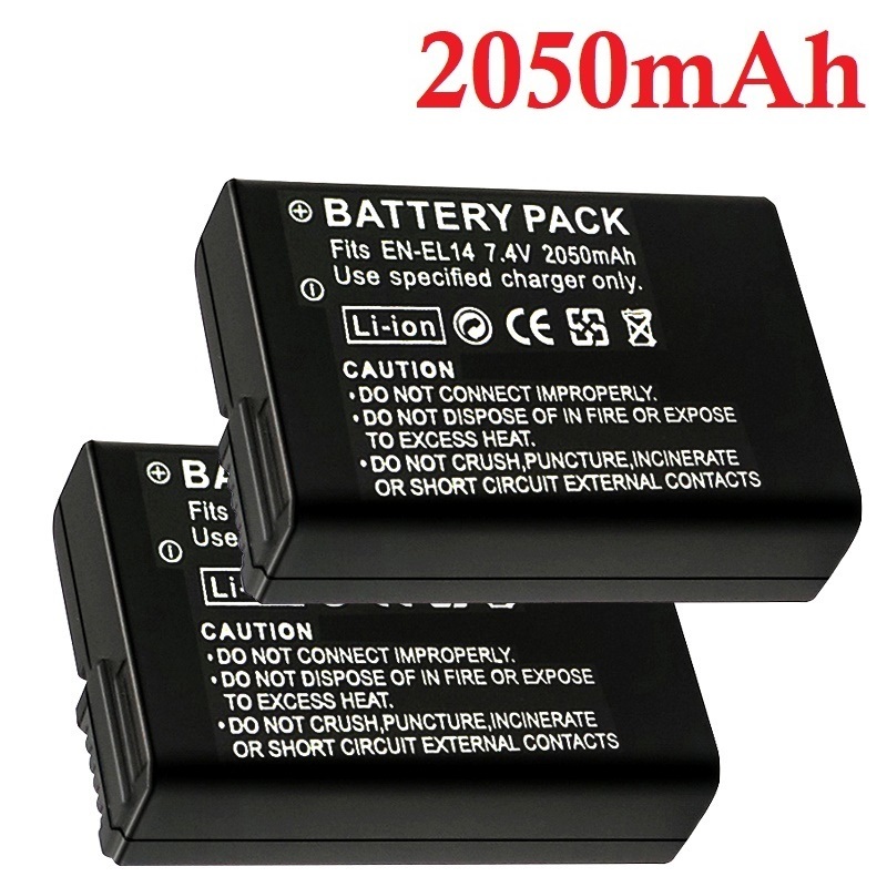 2050mah EN-EL14a EL14 BATERIA  - Nikon Camera D3500 avaliação e preço